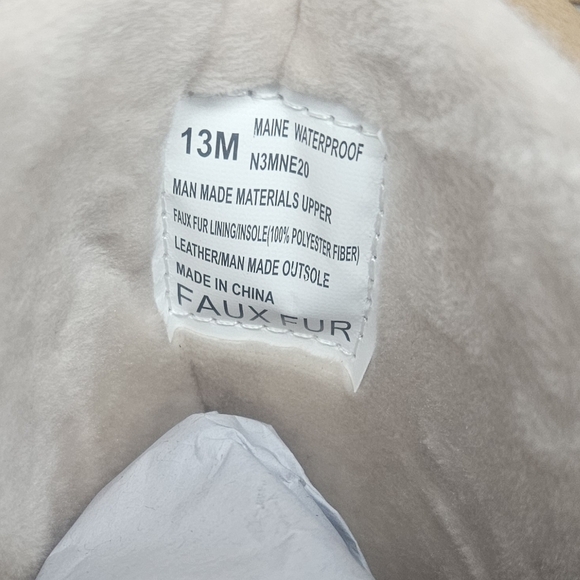 JBU Maine Waterproof Winter Duck Boot Dark Brown Beige NWT 13M Retail $80 - Picture 9 of 10